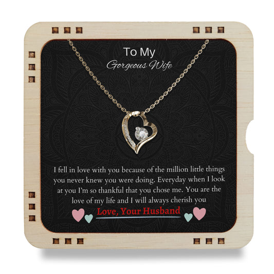 To my gorgeous wife- I'am so thankful, 18K Gold Plated Necklace