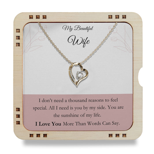 My Beautiful Wife- All i need is you, 18K Gold Plated Necklace