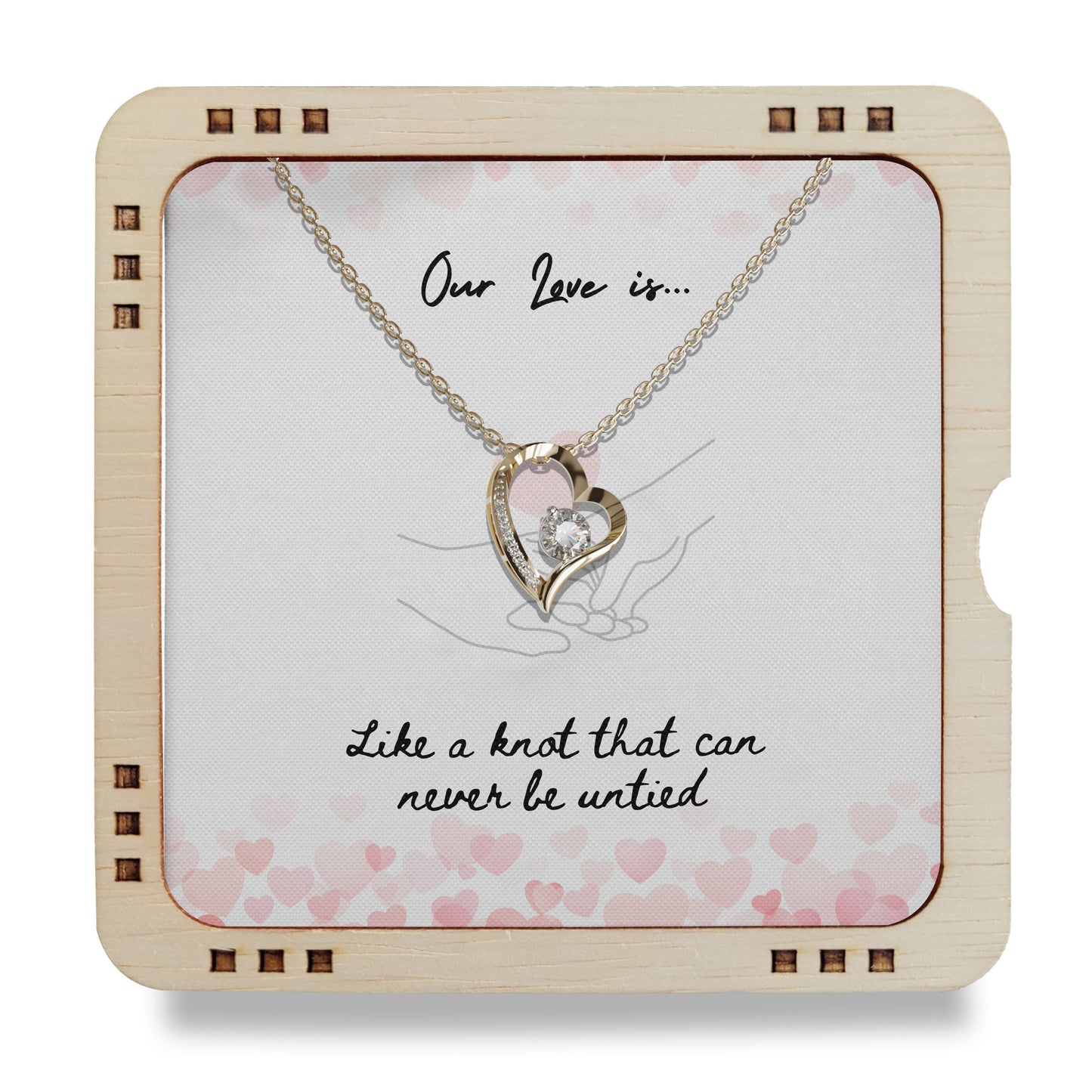 Our love is- Like a knot that can never be untied, 18K Gold Plated Necklace