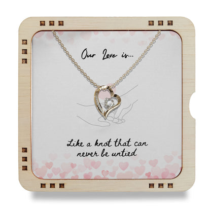 Our love is- Like a knot that can never be untied, 18K Gold Plated Necklace