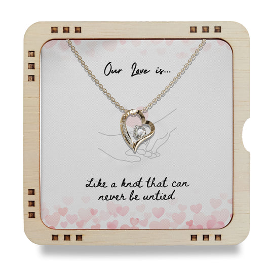 Our love is- Like a knot that can never be untied, 18K Gold Plated Necklace