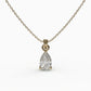 Pear Solitaire Pendant Necklace 925 Sterling Silver