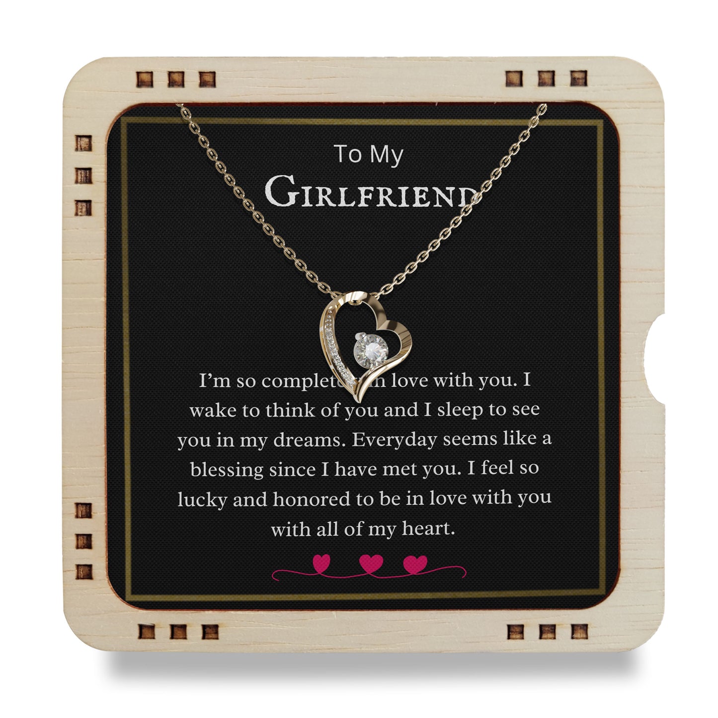 18K Gold Plated Necklace To My Girlfriend - I’m so completely in love with you