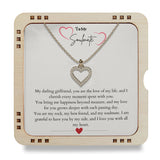 To My Girlfriend - I am grateful to have you by my side, 18K gold plated Heart Necklace