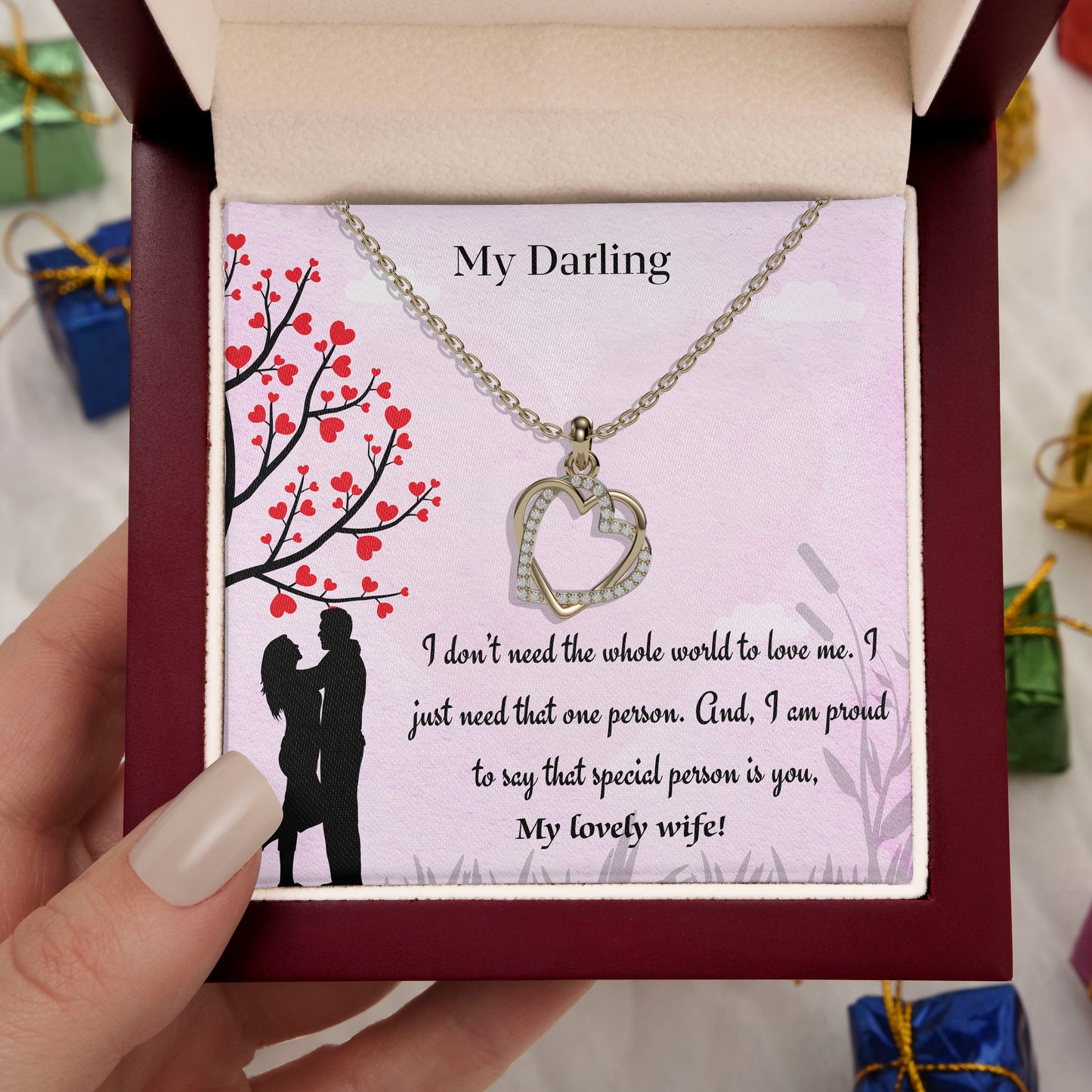 My Darling - 18K Gold Plated Necklace For My Lovely Wife