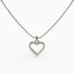 Heart Classic Necklace, 925 Sterling Silver