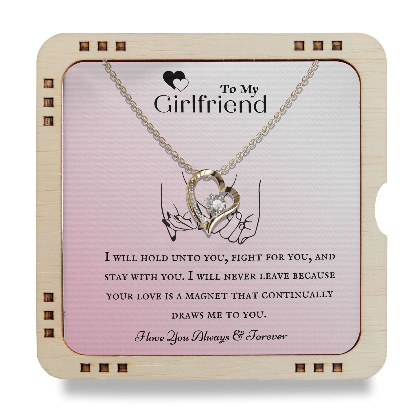 18K Gold Plated Necklace To My Girlfriend - Your Love Is Magnet