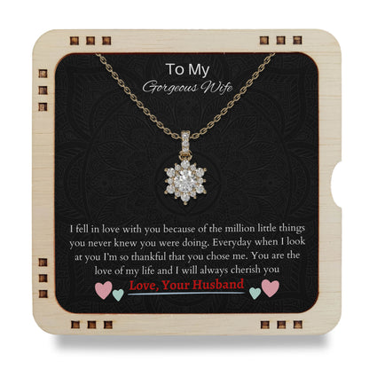 To my gorgeous wife- I'am so thankful, 18K Gold Plated Necklace