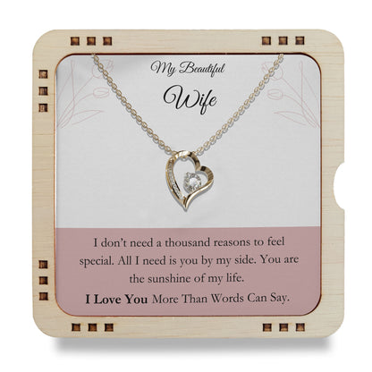 My Beautiful Wife- All i need is you, 18K Gold Plated Necklace