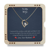 To My Wife- Feel my love, 18k Gold Plated Necklace