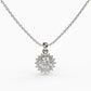 Halo Classic Solitaire Necklace, 925 Sterling Silver