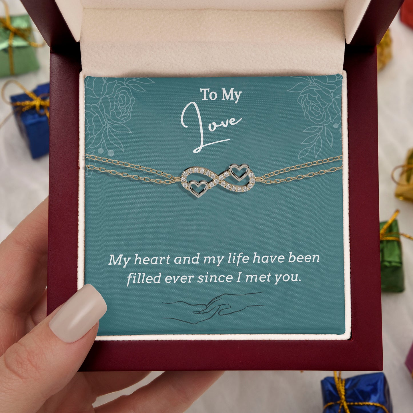 To My Love- I met you, 18K Gold Plated