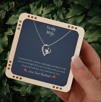 To My Wife- Feel my love, 18k Gold Plated Necklace