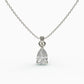Pear Solitaire Pendant Necklace 925 Sterling Silver