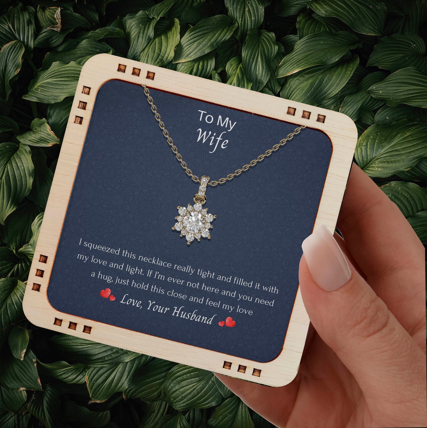 To My Wife- Feel my love, 18k Gold Plated Necklace