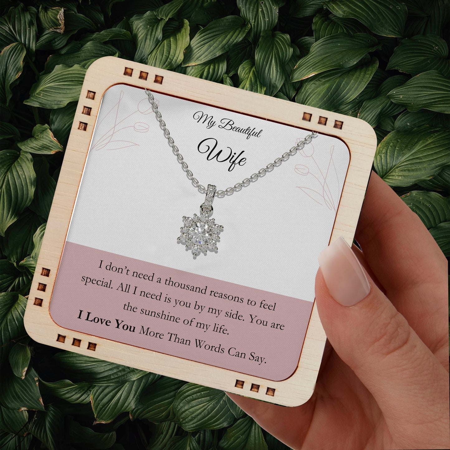 My Beautiful Wife- All i need is you, 18K Gold Plated Necklace (Copy)