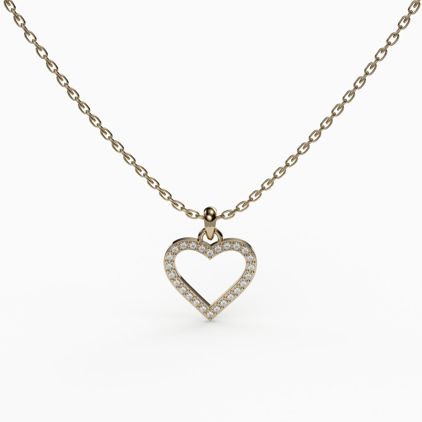 Heart Classic Necklace, 925 Sterling Silver