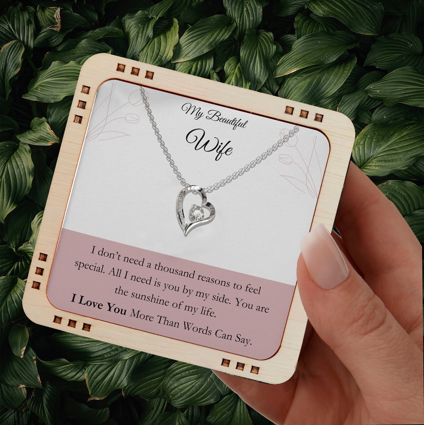 My Beautiful Wife- All i need is you, 18K Gold Plated Necklace