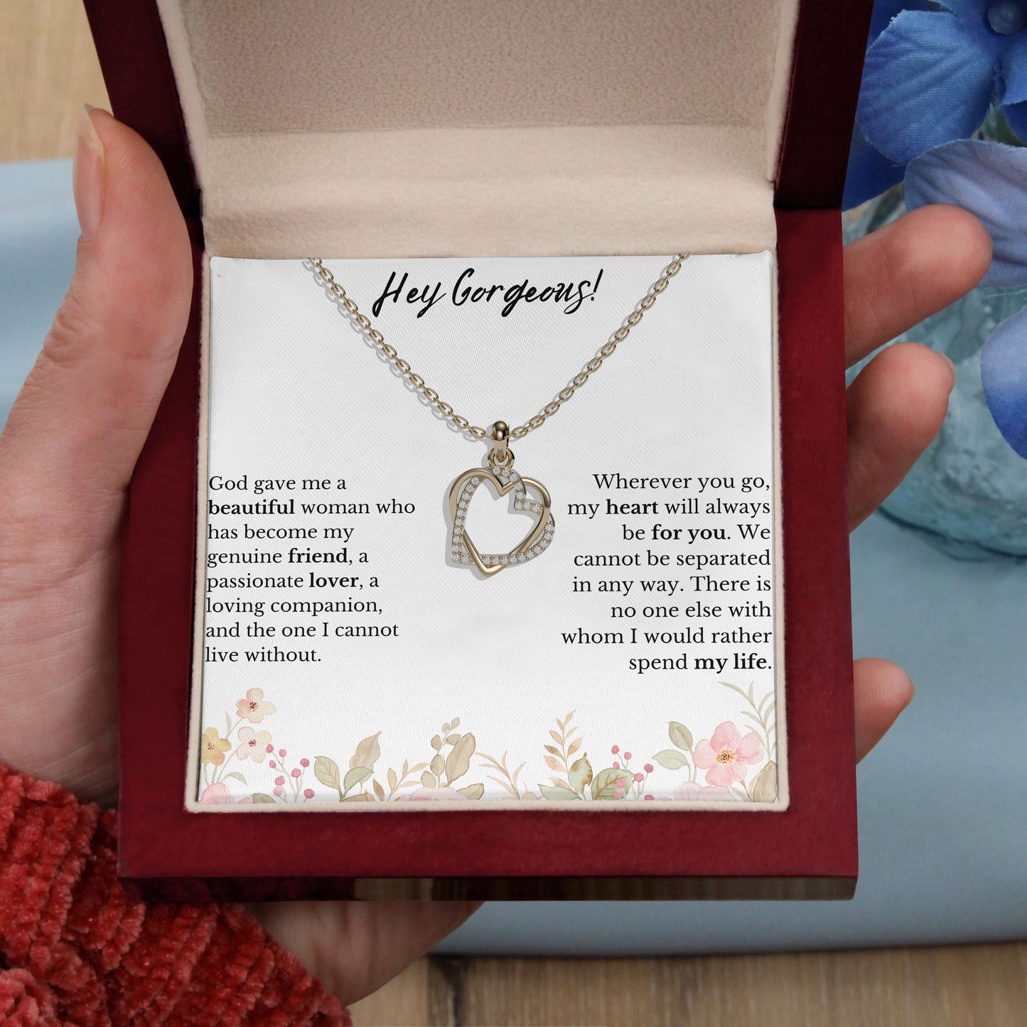 Hey Gorgeous - my heart will always be for you, 18K Gold Plated Necklace