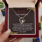 To My Girlfriend - You are the beating of my heart, 18K gold plated necklace