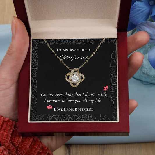 To My Awesome Girlfriend- I promise to love you all my life