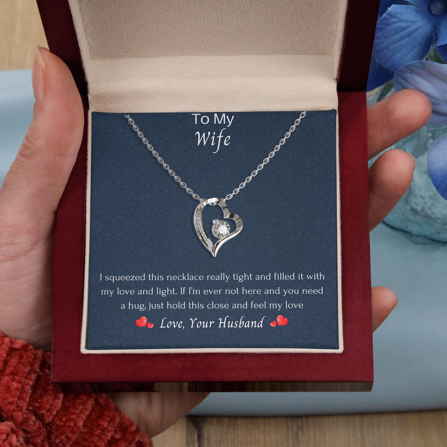 To My Wife- Feel my love, 18k Gold Plated Necklace