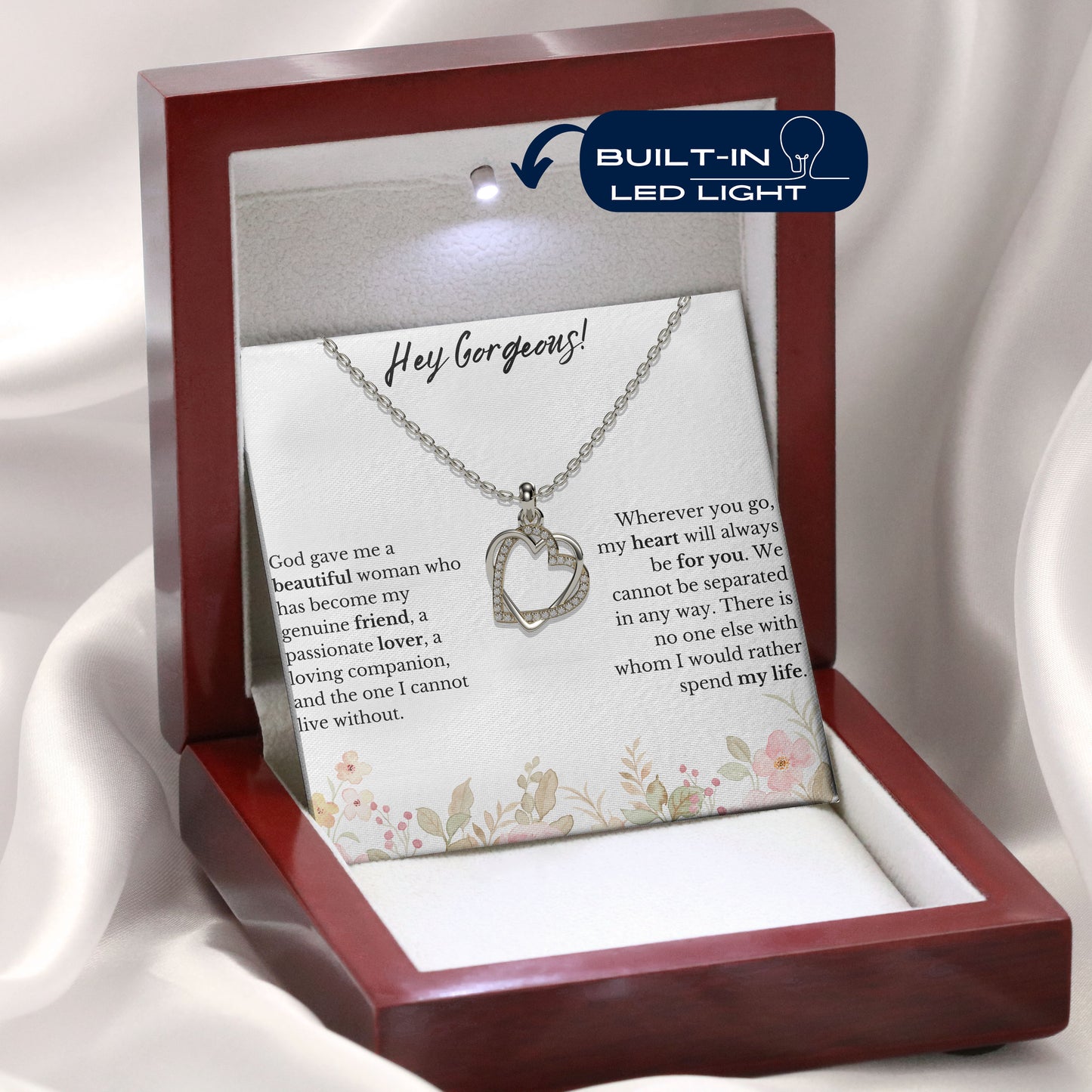 Hey Gorgeous - my heart will always be for you, 18K Gold Plated Necklace