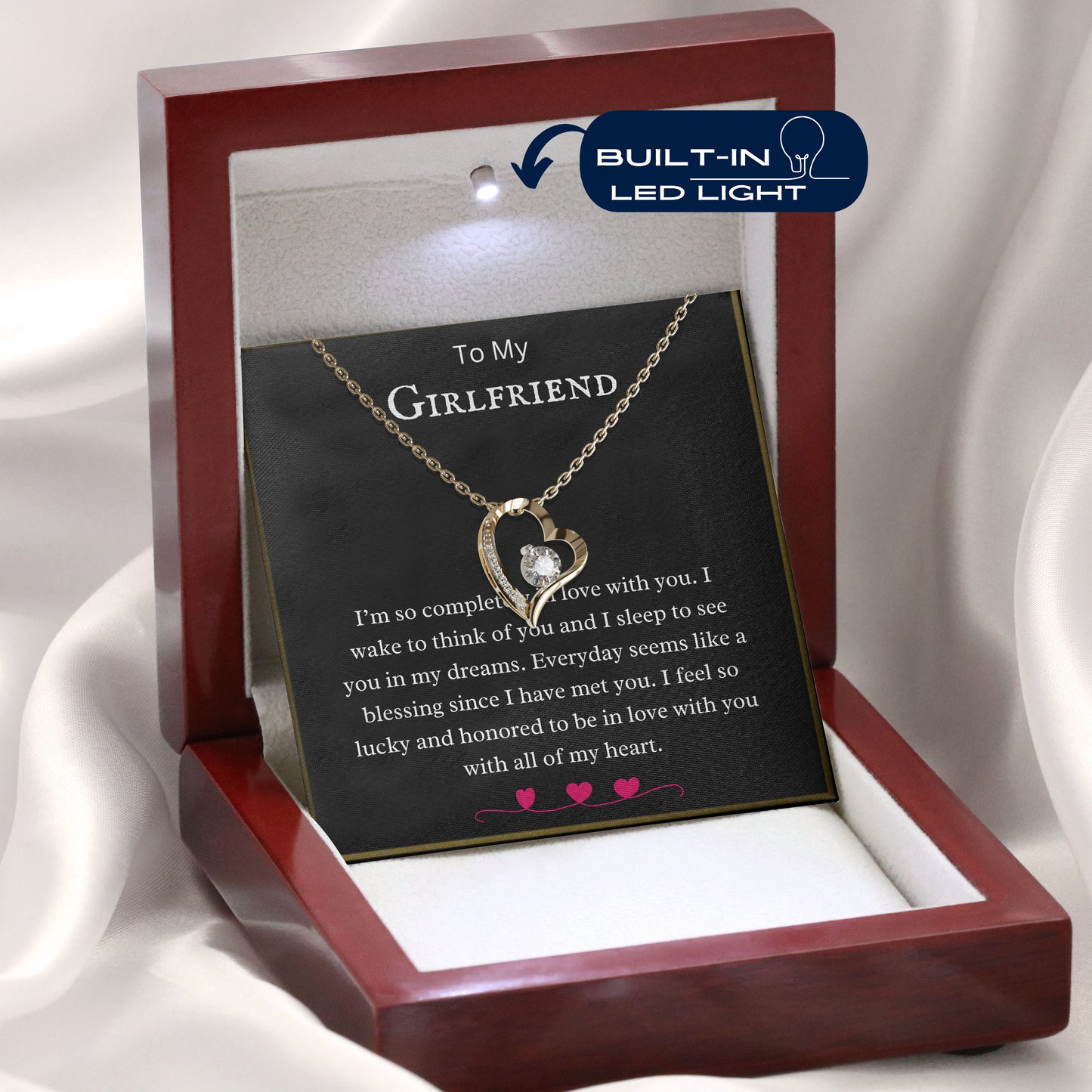 18K Gold Plated Necklace To My Girlfriend - I’m so completely in love with you