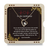 To My Girlfriend - You are the beating of my heart, 18K gold plated necklace