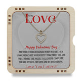 To My Love- Happy Valentine's Day, 18K Gold Plated Necklace