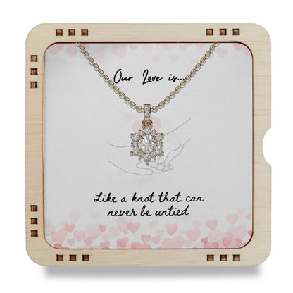 Our love is- Like a knot that can never be untied, 18K Gold Plated Necklace