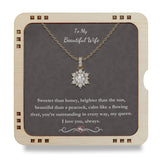 To My Beautiful Wife- You are Outstanding, 18K Gold Plated Necklace