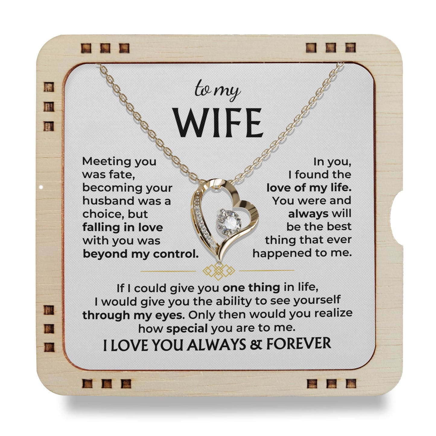 To My Wife – Love of My Life Necklace